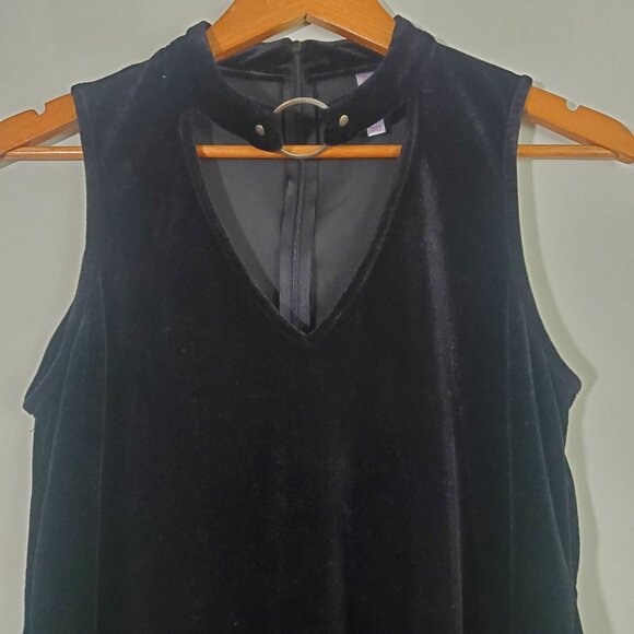 No Boundaries Mini Dress Small Black Velvet Goth Grunge Vampire Whimsigoth - Picture 2 of 13